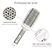 SUPRENT Curling Brush Nano Thermal Ceramic & Ionic Round Barrel Hair Brush, 2 inch, for Hair Drying, Styling, Curling, Adding Hair Volume, Light Grey and White Color