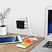 PISEN Portable AC Outlet Mini Power Strip with 2.4A 2 USB Ports 12W Mini Socket Wall Charger,Wall Adapter USB Plug Charging Ports Compatible for iPhone, IPad, Samsung Galaxys,Nexus, Tablets, Moto, LG