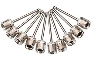 Ball Needle Stainless Steel Inflating Pump Needle for Sports Soccer Basketball Football Ball 10Pcs Professional
