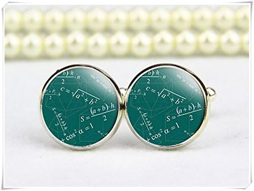 Math Cufflinks, Graduation Cufflinks, math formulas, personalized cufflinks