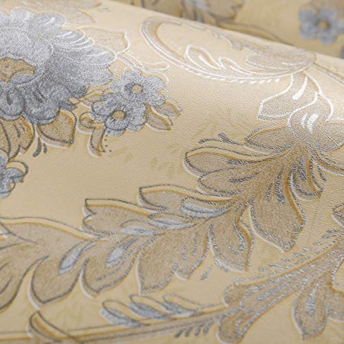 Lependor 17.71" X 118" Blue Damask Peel and Stick Wallpaper Removable Contact Paper Decorative Self Adhesive Shelf Drawer Liner Roll - 17.71" X 9.8 ft