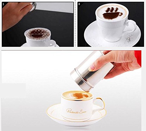 Easyflower Novel and Unique Stainless Steel Chocolate Shaker Icing Sugar Salt Cocoa Flour Cooking Tools Coffee Sifter