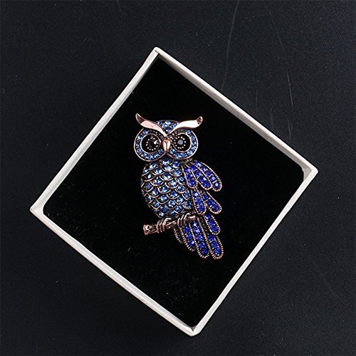 Hosaire Brooch Pin Women's Owl Breastpin Crystal Diamond Broochpin Wedding/Banquet/Bouquet - Thumbnail 2