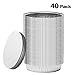 40-Pack of 9-Inch Round Foil Pans with 40 Board Lids - Disposable Aluminum Foil Cake Trays - Freezer & Oven Safe - for Baking, Cooking, Storage & Reheating