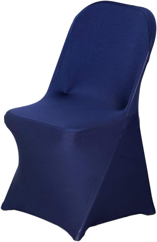 BalsaCircle 10 pcs Navy Blue Spandex Stretchable Banquet