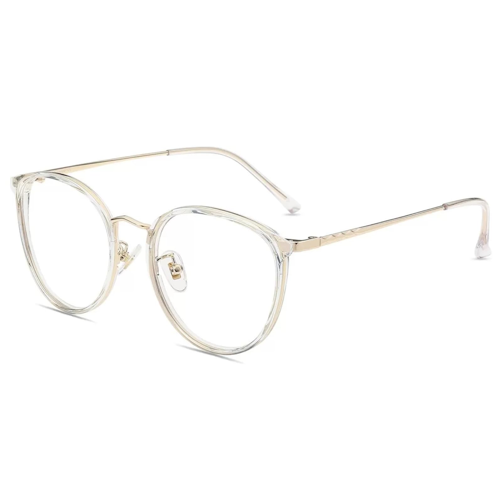 Firmoo Blue Light Blocking Glasses for Women Men, Anti Glare Eyestrain Computer Gaming Glasses, Anti Bluelight Blue Blocker Non Prescription Eyeglasses (Transparent)