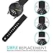 Lamshaw Classic Silicone Sport Replacement Straps for Garmin Vivomove HR / Garmin Vivoactive 3 (Silicone-Black)