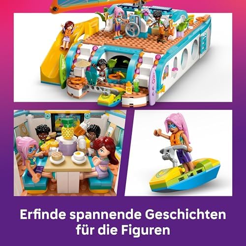Friends Segelabenteuer Set - Spielzeug inkl. Boot mit drehbarem Segel, 4 Minipuppen und 2 Delfinfiguren sowie lustigem Zubehör - kreatives Geburtstagsgeschenk für Mädchen ab 8 Jahren - 42664