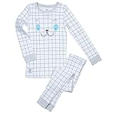 Papallou Boys Girls Sleepy Face Print Pajama Set Size 2