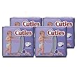 Cuties Baby Diapers (Size 4, 31-Count), Pack of 4