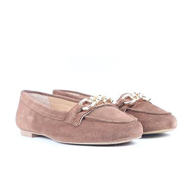 ladies tan suede loafers