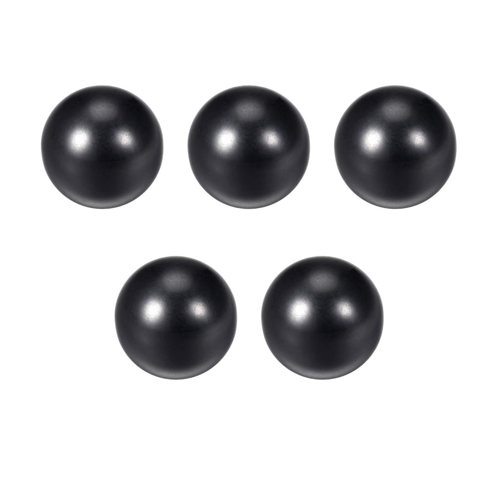 TOP-VIGOR M8 Female Thread Thermoset Ball Knob 5Pcs, 25mm Diameter Thread Thermoset Ball Knob Embedded Threaded Knob Smooth Rim Black