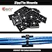 Cable Ties by ZippTie | 225 pc Cable Management Kit Heavy Duty 8” White & UV Black 75lb (Zip Ties) | Includes 20 Adhesive Base Mounts and 5 Reusable ZippCro Tie Wraps