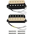 FLEOR High Output Alnico 5 Guitar Pickup Zebra Neck and Bridge Humbucker Pickups Set