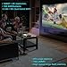 YAKAR Portable Wi Fi projector.Supports1080p/4Kresolution,Wireless screen projector with 150 ANSI lumens.Built-in Bluetooth,speakers and battery.Compatible with iPhone,Android,HDMI,USB & Tablet(Black)