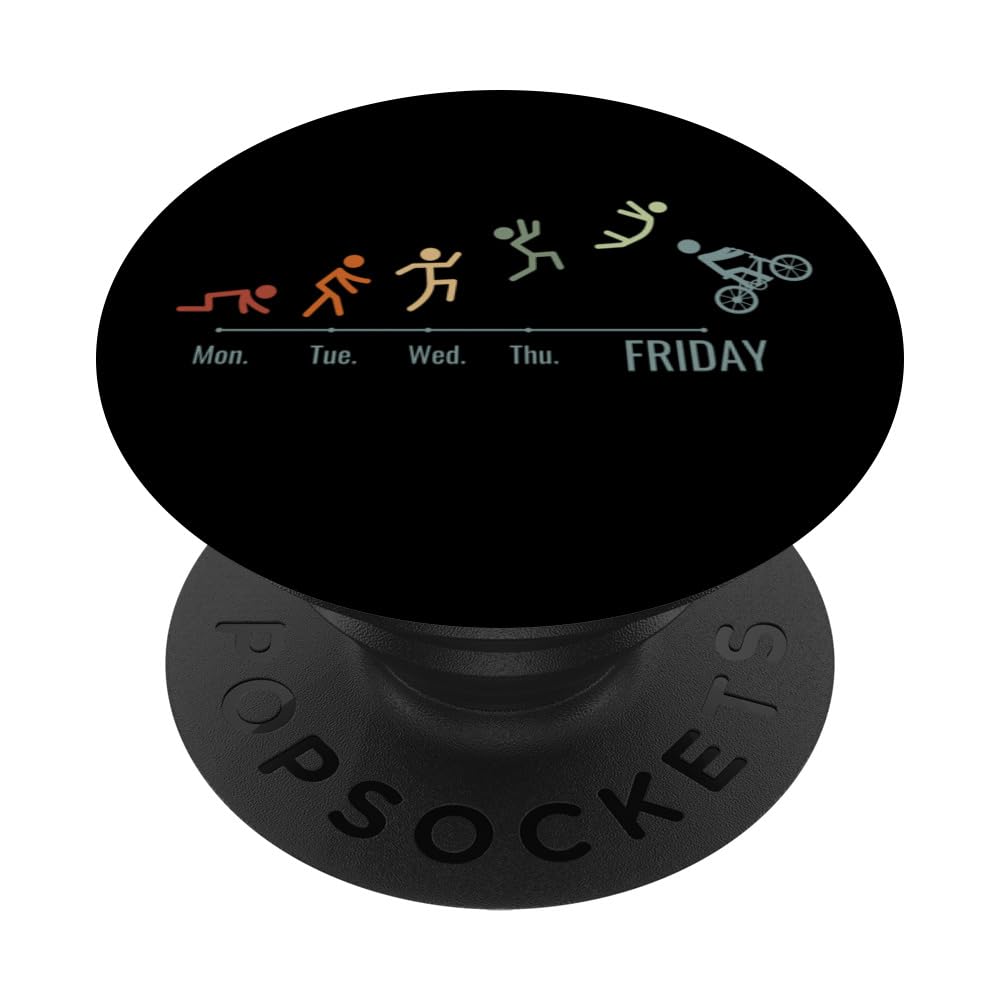 BMX Bike cyclist BMX-ramp Bicycle Weekend cycling biking BMX PopSockets Swappable PopGrip