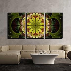Spring Fractal Flower x3 Panels