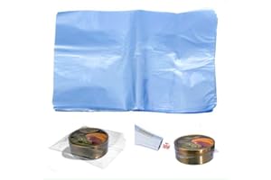 HTBMALL 7 x 10 Inches Heat Shrink Wrap Bags, 100PCS Clear PVC Heat Shrink Wrap for Packaging Small Gifts, Packaging, Soaps, Books, Bath Bombs, Film DVD/CD, Candles, Jars, Bottles and Homemade DIY Projects