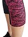 Sugar Pocket Women's Capris Tights Workout Running Leggings Yoga Pants L (BK/Rose)