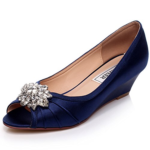 blue wedge shoes
