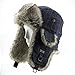 FUR WINTER Wool Blend Diamond Check Plaid Faux Fur Aviator Bomber Trapper Trooper Hat