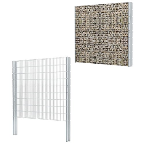 vidaXL Gabionen Gartenzaun 2008x1830mm 10m Gittermattenzaun Doppelstabmattenzaun – Bild 3