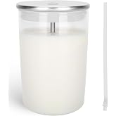 Glass Milk Container for Jura, 16.9oz Clear Glass Milk Container Compatible with Jura Coffee Machine Models: Z8,Z6,J6,S8, S80, E8,GIGA X8cG2/X8G2/X3cG2/X3G2/5,X8,X10,WE8,W3,X7,ENA 8,Micro 90,E6,D6