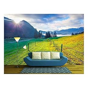 Colorful Summer Morning in The Triglav National Park, Slovenia, Julian Alps, Europe - Removable Wall Mural | Self-Adhesive Large Wallpaper - 66x96 inches