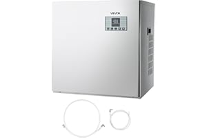 VEVOR Commercial Ice Maker Machine - Head, 400 Lbs/Day Stainless Steel Ice Machine with Scheduled Ice-Making, Self-Cleaning, Adjustable Thickness, Ideal for Restaurant Bar Cafe Hotel - Head Only