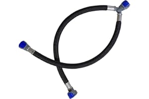 BSTIIU Quick Connect Faucet Water Supply Lines, 12 Inch Long, Widespread Bathroom Faucet Replacement Fast Lock Pipe Hoses, V-Shape, 1 Piece