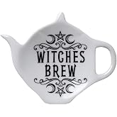 Pacific Giftware Witches Brew Teaspoon Rest by Alchemy England Ceramic Spoon Holder for Kitchen Coffee Tea Witchy Decor Utensil Rest for Halloween Gothic Occult Home Accessories 4.33"L