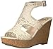 Fergalicious Women's Kendra Wedge Sandal CREAM 7.5 M US