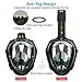 KUSKY Full Face Snorkel Mask [2018 Upgrade] New Foldable Snorkeling Mask with Detachable Camera Mount Pivot Arm and Earplug, 180° Large View Easy Breath Dry Top Set Anti-Fog for Adults Youth