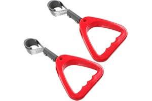 HOODANCOS 2pcs Portable Red Car Handle for Passengers with Easy Installation and Versatile Use for Subway