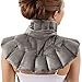 Brookstone - Thera-Spa Cooling & Warming Heated Neck Wrap & Shoulder Wrap - Microwavable Neck Warmer or Chill in Freezer for Instant Strained Muscles Relief - Lavender Infused, (Gray)