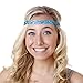 Hipsy Women's Adjustable NO SLIP Bling Glitter Headband Mixed Pack (Multiple Colors Sparkling Jewels 5pk)