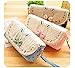 1 X Creative Cute Bowknot Large Capacity Canvas Pencil Box Stationery Supplies Pencil Case