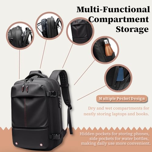 Mochila de viaje con vacio, 19 inch Space Bag Mochila, Vacuum Backpack Travel, con Bomba de Vacío, Mochila con Bolsa de Aire Antirrobo para Viajes
