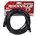 Rockville RCXFM20E-B 20ft XLR Female to Male Microphone Cable, 100% Copper, Shielded Design, Durable PVC Jacket, Flexible Length, Perfect for Musicians and Studio Recording
