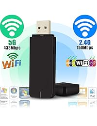 ehub4you 5G 2.4G Dual Bands 600Mbps WiFi USB Dongle Stick Adaptador para MAG 250, MAG 254, MAG 256, MAG 270, Laptop, PC, Windows
