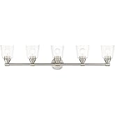 Livex Lighting, 16785-91, Haddington Collection, 5 Light Brushed Nickel Large Vanity Sconce