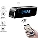 Moosoo Wifi Camera Full HD 1080P Alarm Clock Camera Night Vision Motion Detection Alerts Alarm Clock Wireless IP Security Camera Nanny Cam Real-time Home Surveillance Cameras for Smart Phone PC
