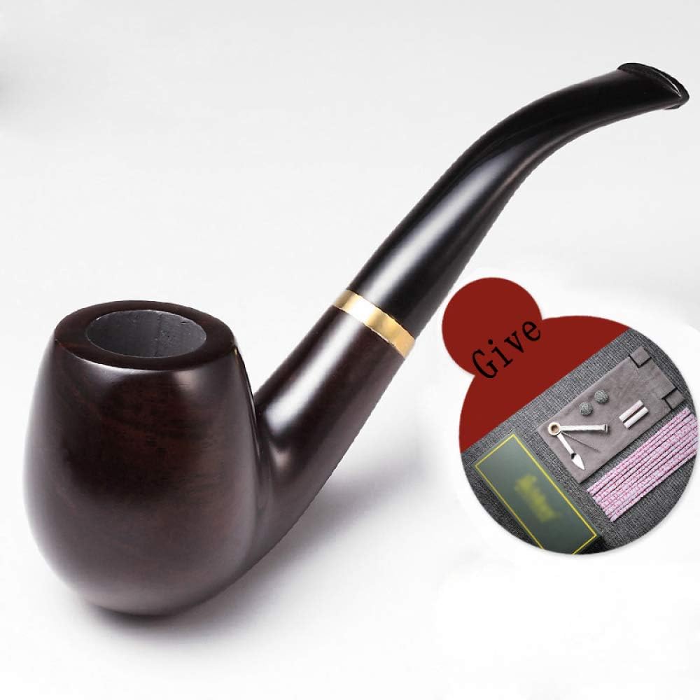 AXCJJ Pipe - Handmade Solid Wood Tobacco Pipe - Tobacco Leaf Bucket - Old-Fashioned Dry Smoke Filter - Smoking Set Full - Travel Bag