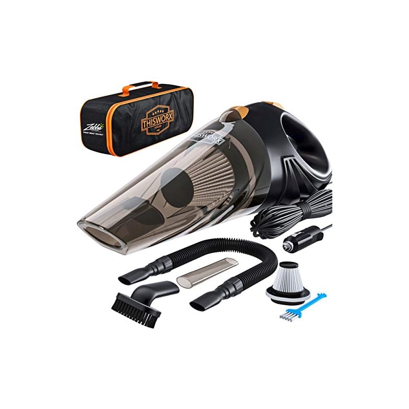 ThisWorx Car Vacuum Cleaner Portable, Lightweight, Powerful, Handheld Vacuums w/Strong Suction