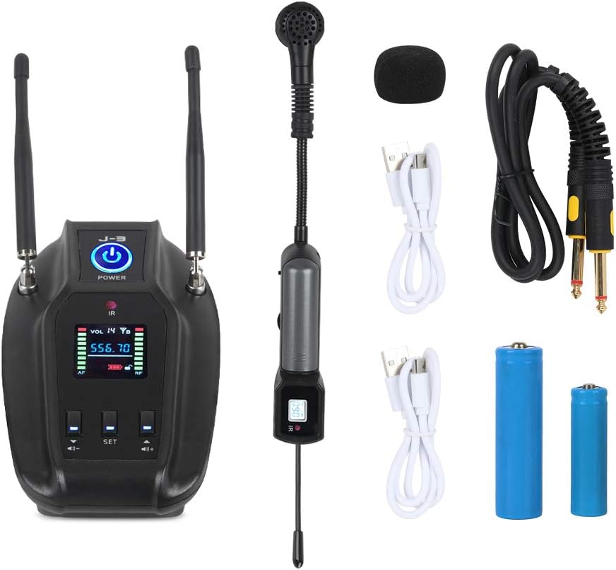 XTUGA J-3 Professional True Diversity UHF Instrument Microphone Wireless Transmission System for Saxophone Transmitter Receiver 492ft Transmission Range,Plug and Play: Home Audio & Theater