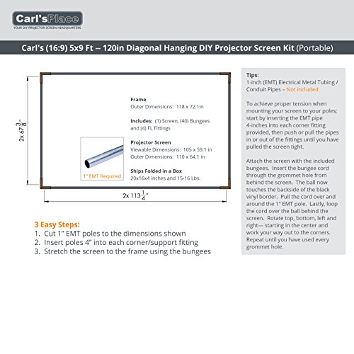 Price tracking for Carl s SilverScreen, Hanging DIY Projector Screen
