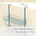 NEX Upgrade Over The Door Hook Shelf Organizer 5 Hooks with Basket Storage Rack for Coats & Towels (Auqa Blue)