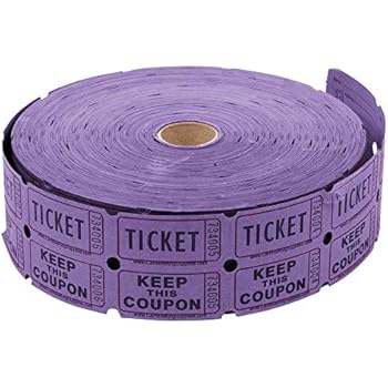 Henry Bookbinding Corp. 25691 Raffle Ticket: Purple Double Roll of 2000 Tickets (Purple)