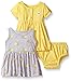 Gerber Baby Three-Piece Dress and Diaper Cover Set, Bees/Exclusive, 24 Months