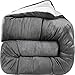 Utopia Bedding Micromink Sherpa Fleece King Size Comforter Set with 2 Pillow Shams, Plush and Warm Bedding Comforter Sets, Down Alternative Comforter, Ultra Soft and Cozy Comforter Set (King, Grey)